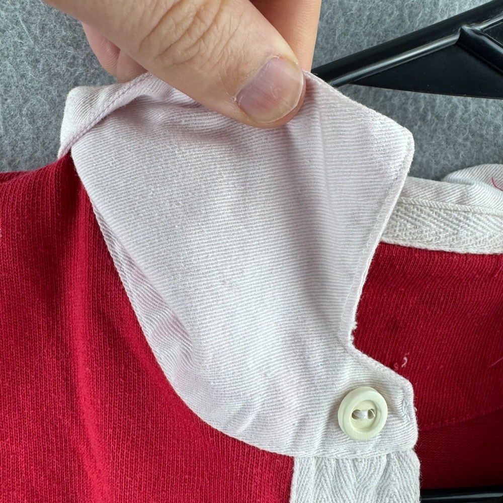 Vintage 80s Rugby Shirt Mens XL Long Sleeve Cotton Blend Jersey Collared Polo 10 - Picture 8 of 16